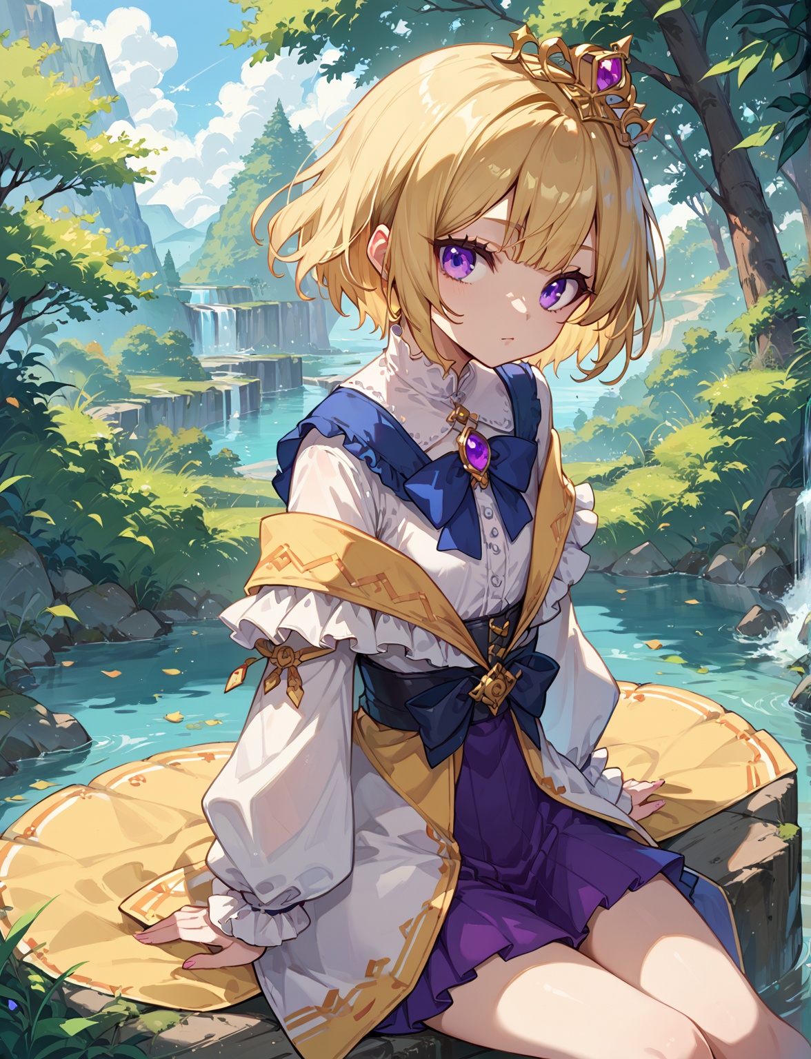 1girl,  solo,  blonde hair on Tensor.Art