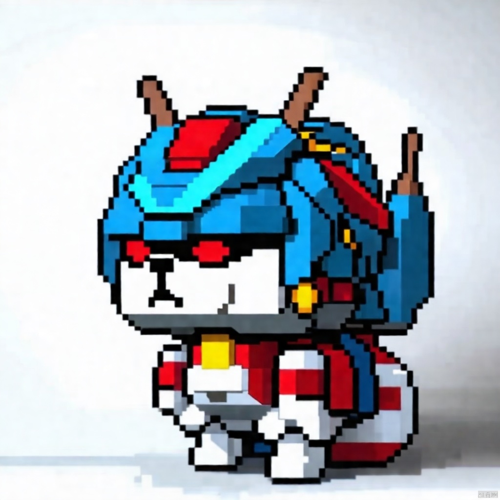 1 supercute dog wear a origami gundam armor,fur,cooi