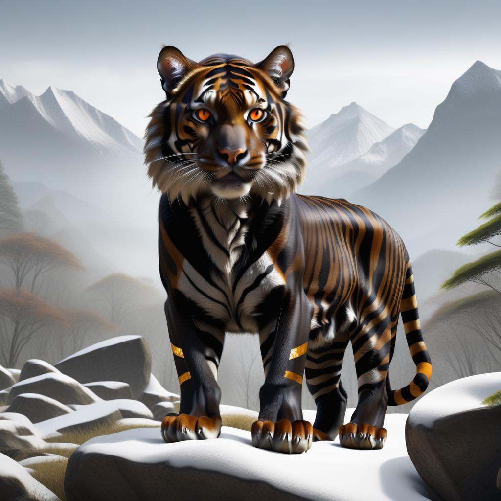 year of the tiger,  rock,  saddle on Tensor.Art