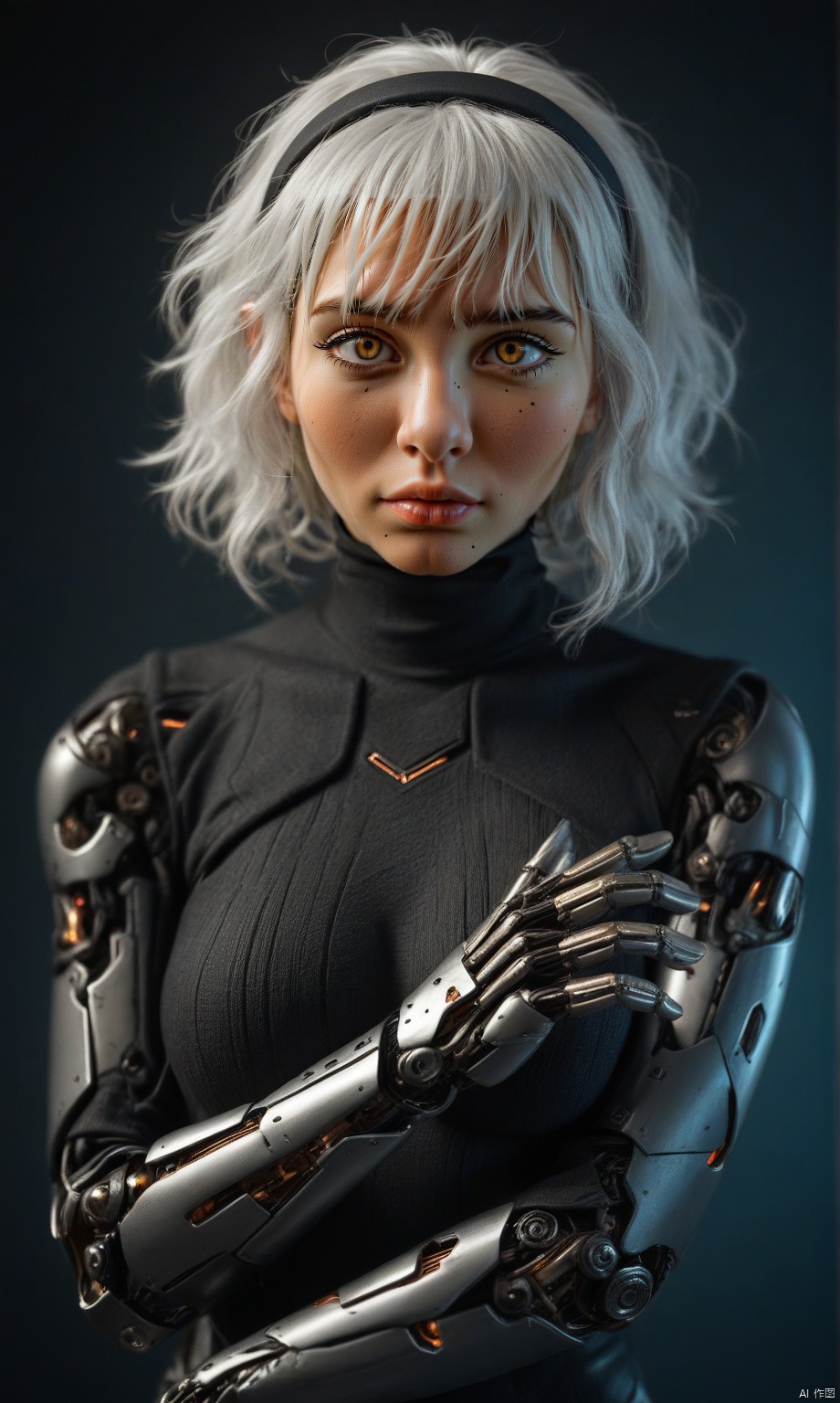 score_9,score_8_up,score_7_up,
1girl,solo,looking at viewer,medium hair,bangs,hairband,purple eyes,hair ornament,hair between eyes,white hair,fluffy hair,large_breasts,blush shy,shiny_skin,very detailed clothes,very realistic textures,very detailed textures,longeyelashes,brown eye shadow,night,dim light,cyberpunk,mechanical arm,sci-fi style clothes,hair_tucking,metal material,realistic metallic texture,hands,raise your hand,score_9,score_8_up,score_7_up,
1girl,solo,looking at viewer,medium hair,bangs,hairband,purple eyes,hair ornament,hair between eyes,white hair,fluffy hair,large_breasts,blush shy,shiny_skin,very detailed clothes,very realistic textures,very detailed textures,longeyelashes,brown eye shadow,night,dim light,cyberpunk,mechanical arm,sci-fi style clothes,hair_tucking,metal material,realistic metallic texture,hands,raise your hand,