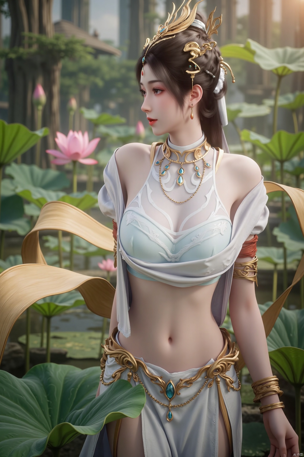 masterpiece,(best quality),official art, (1girl), (solo), ((looking_at_viewer)),(huge breasts:2.69),(full breasts:1.99),Xzhaoliner,(Lotus pond, lotus:1.52)
,Xxuner,XningyudieX,Xsulingyun,Xtianqiong,XyunluoX,XxiaobaiYZ,Xcaoying,Xyaochishennv,Xlimuwanx,Xliuyue,Xwangliaoyi,Xlanlinge