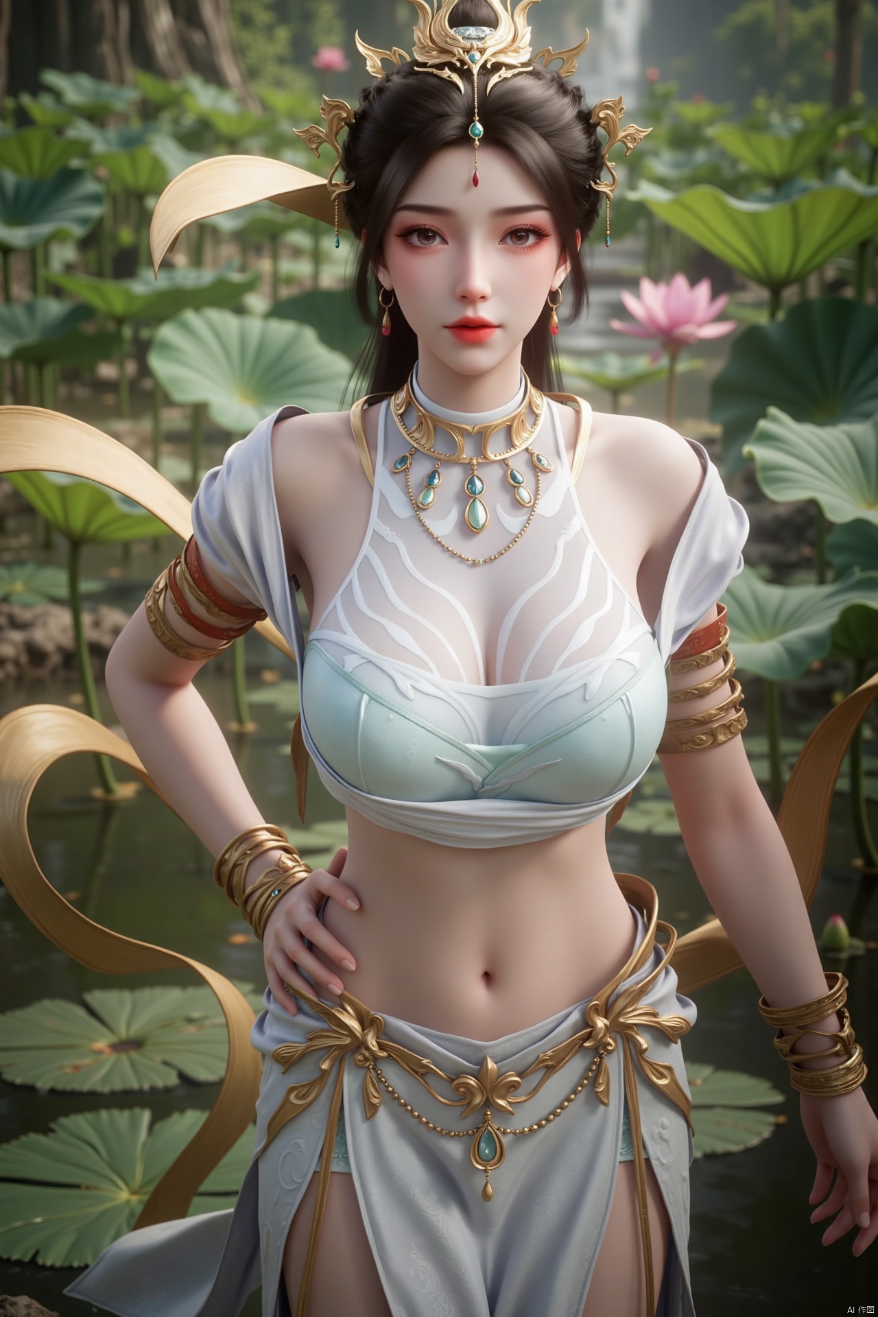 masterpiece,(best quality),official art, (1girl), (solo), ((looking_at_viewer)),(huge breasts:2.69),(full breasts:1.99),Xzhaoliner,(Lotus pond, lotus:1.52)
,Xxuner,XningyudieX,Xsulingyun,Xtianqiong,XyunluoX,XxiaobaiYZ,Xcaoying,Xyaochishennv,Xlimuwanx,Xliuyue,Xwangliaoyi,Xlanlinge