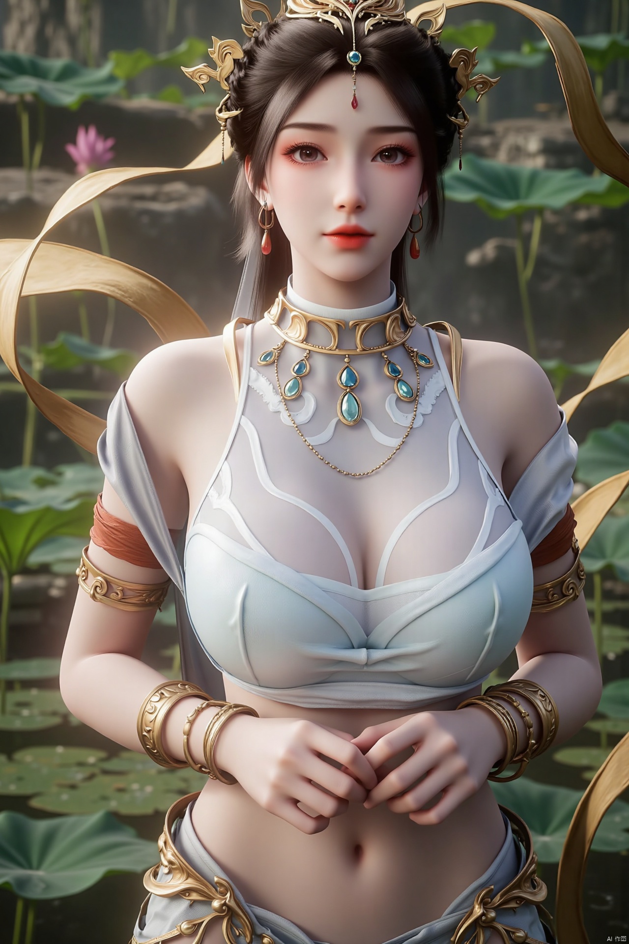 masterpiece,(best quality),official art, (1girl), (solo), ((looking_at_viewer)),(huge breasts:2.69),(full breasts:1.99),Xzhaoliner,(Lotus pond, lotus:1.52)
,Xxuner,XningyudieX,Xsulingyun,Xtianqiong,XyunluoX,XxiaobaiYZ,Xcaoying,Xyaochishennv,Xlimuwanx,Xliuyue,Xwangliaoyi,Xlanlinge