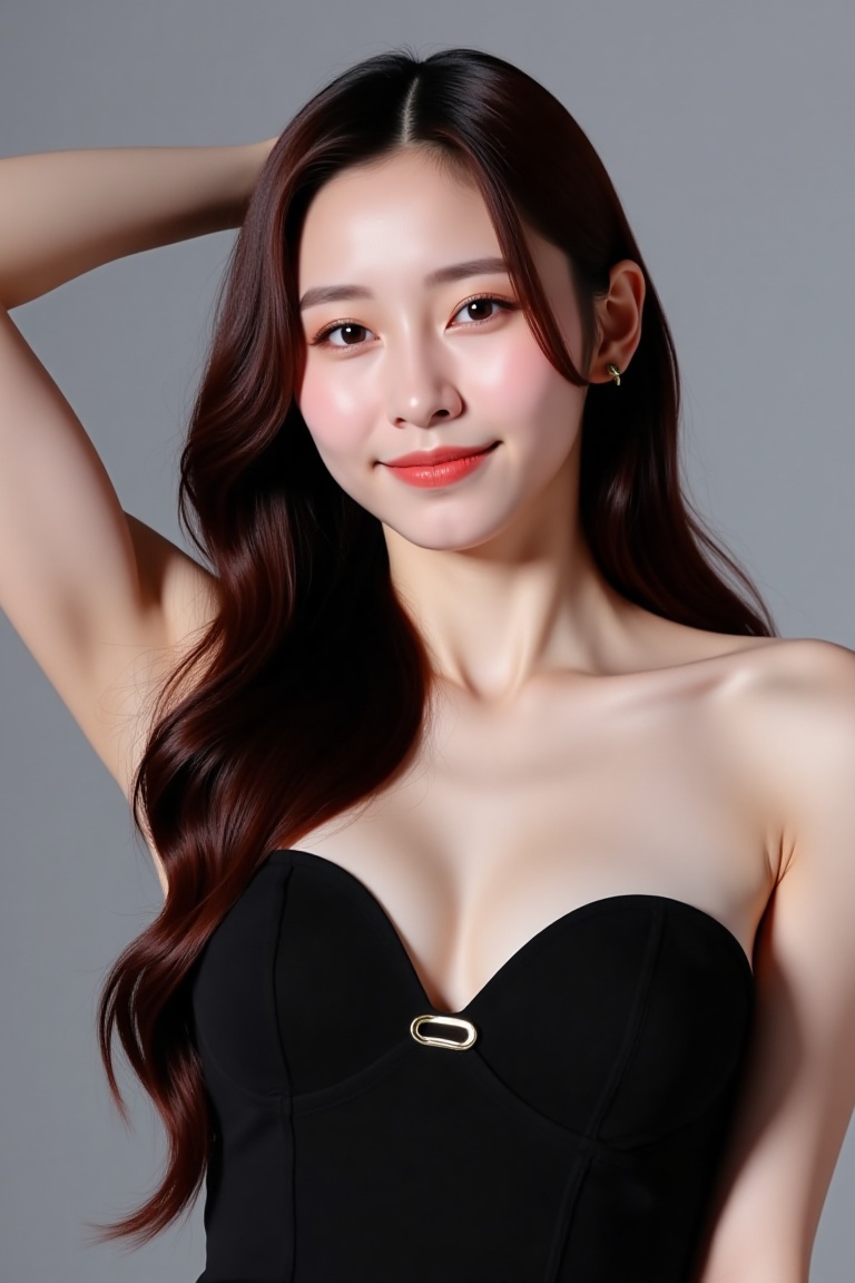 (1girl),  (long hair),  (black dress) on Tensor.Art