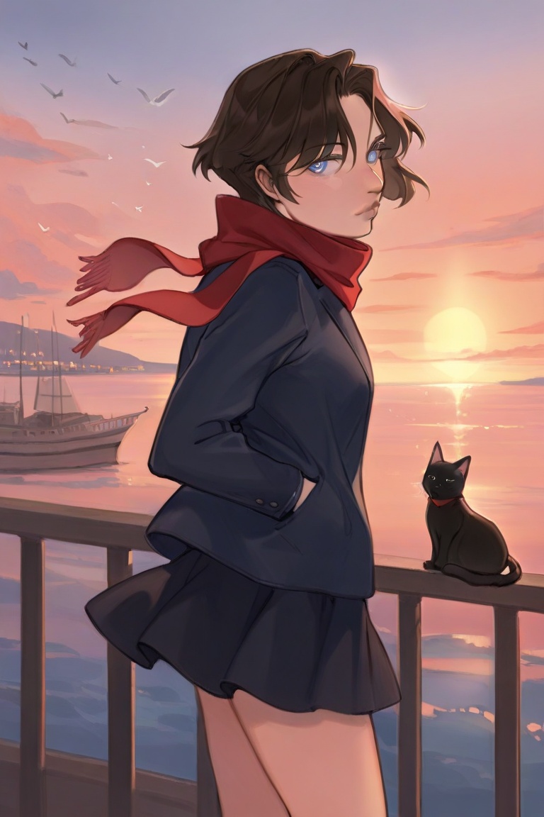 Hwcberrystyle,  Prompt: 1girl,  scarf on Tensor.Art