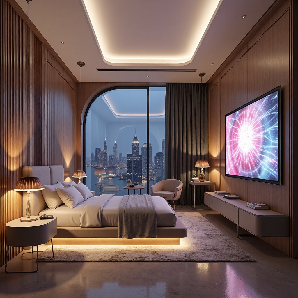 **2025 INTERIOR TRENDS** A serene sanctuary unfolds,  where sleek lines and curved shapes converge. Soft LED lighting wrap...