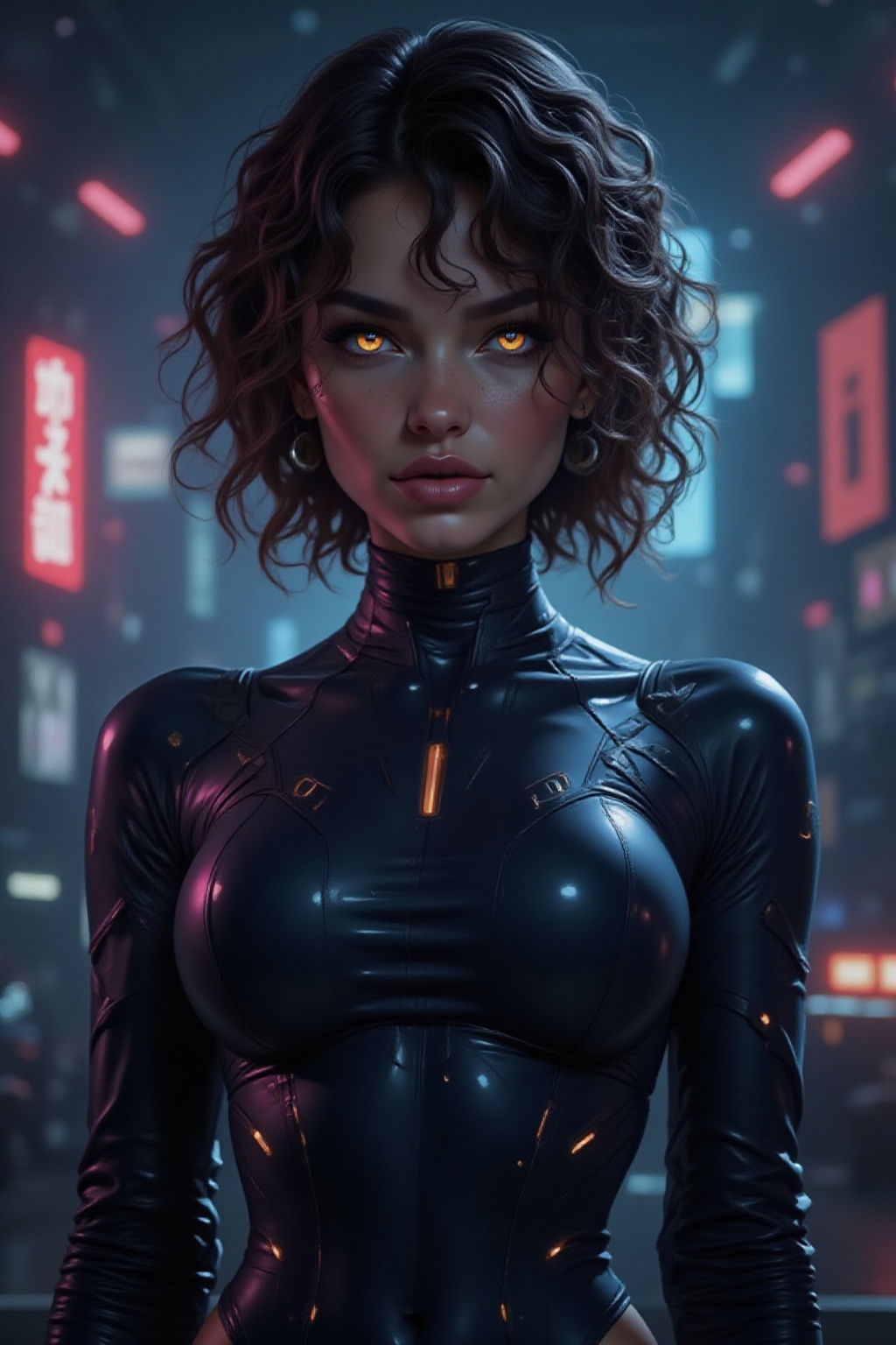 concept art,  ,  of a stunning model in a tight spandex suit on Tensor.Art