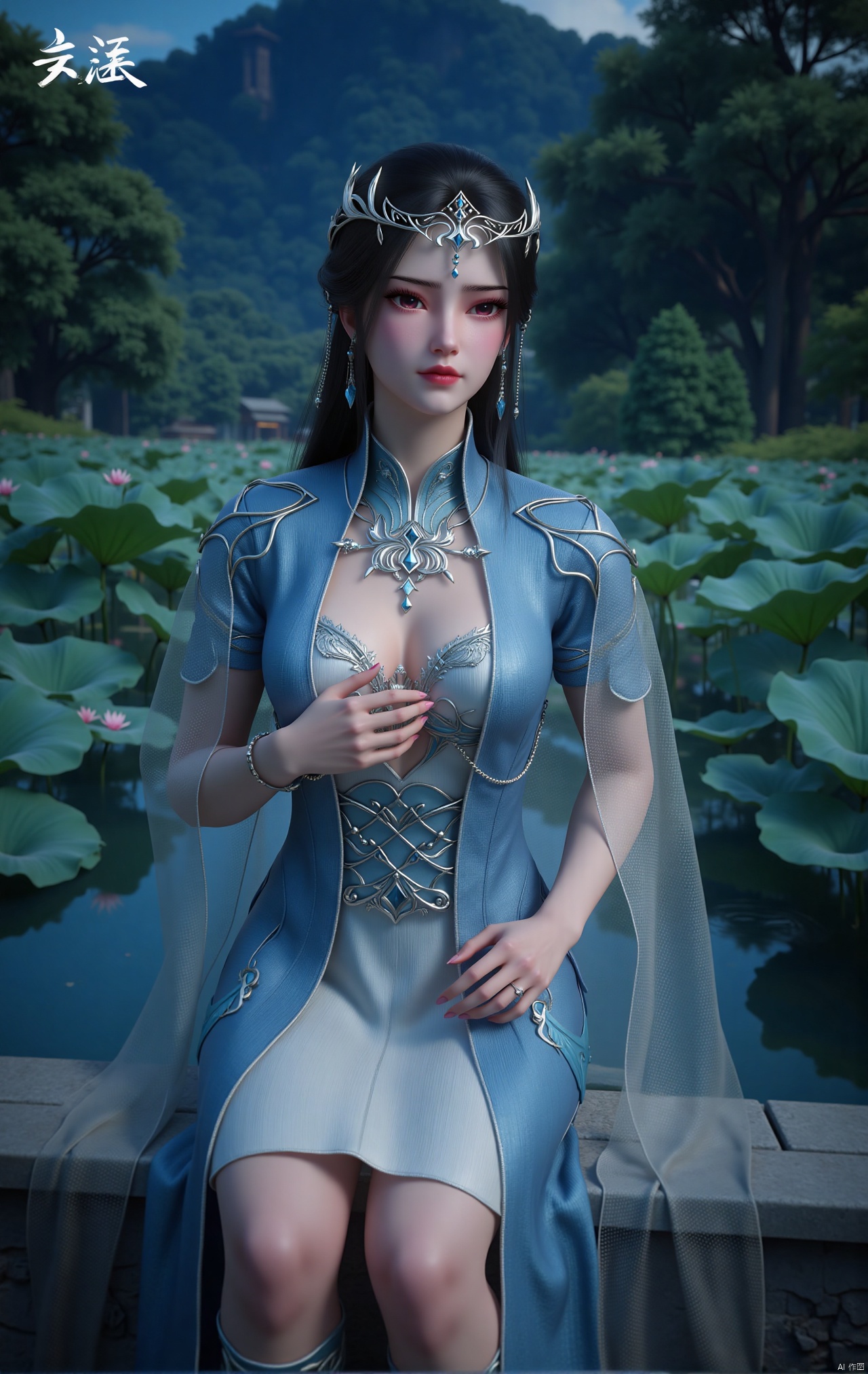  masterpiece,1girl,black hair,(Sitting by the lotus pond in the garden:1.3),(short dress:1.39),black eyes,beautiful face,short sleeves,holding flower,looking at viewer,(huge breasts:2.79),(full breasts:1.99),Xzhaoliner,Xyaoxi,Xsulingyun,XyunluoX,Xhenrendadi,Xlannuo,Xlongnv,Xruoshui,XyunluoH,Xyuzimo,Xliuyue,Xlimuwanx,Xhongdie,Xyanqingcheng,Xqinghe,XyunxiX