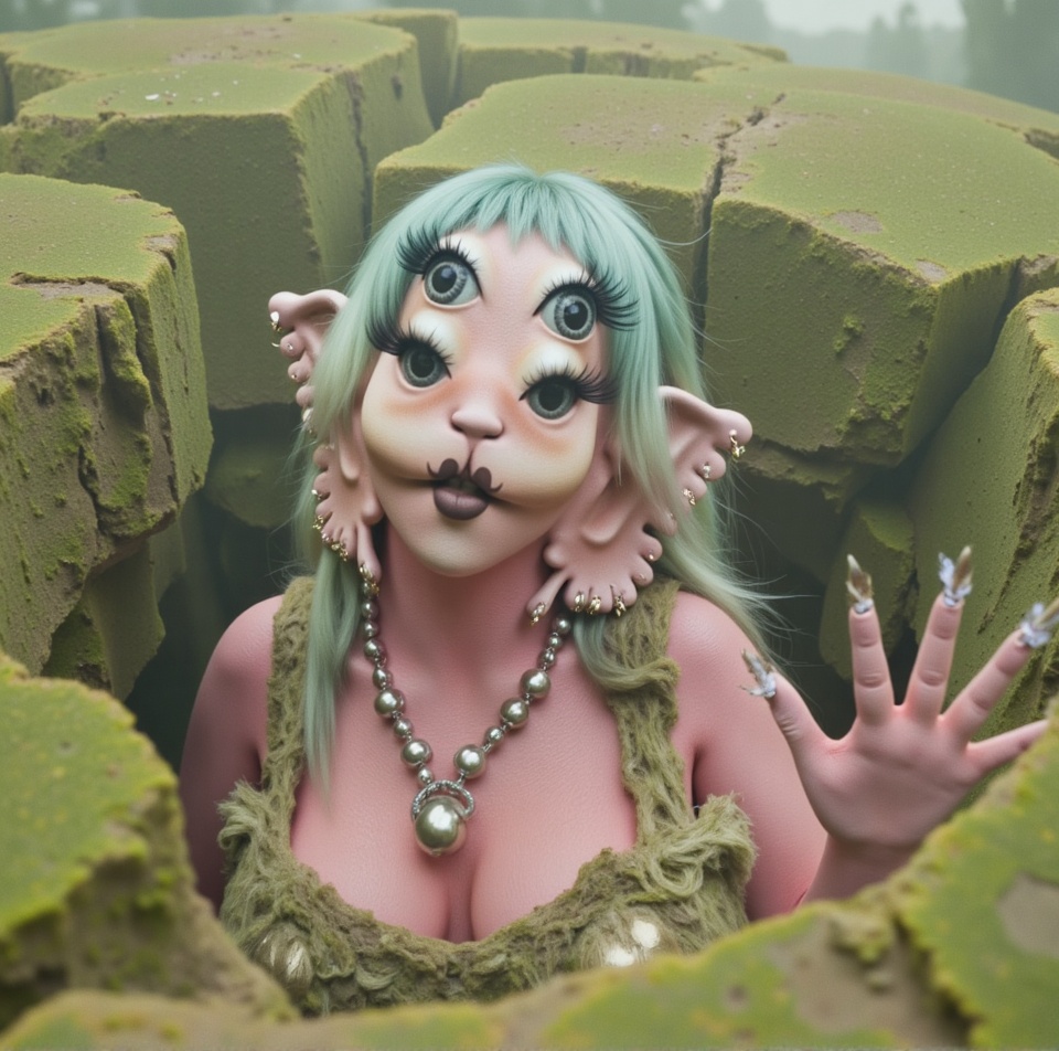 1girl,  in tall grass,  hiding on Tensor.Art