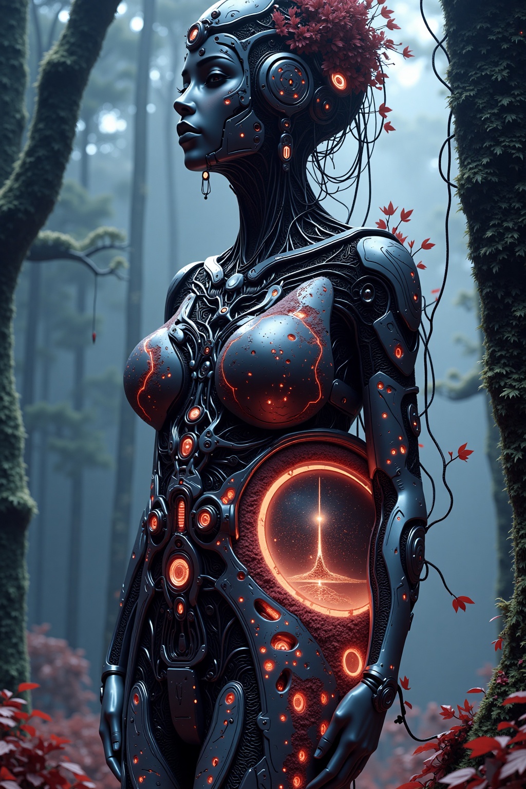 1girl, [ (surrealism art stylized by Tony Northrup:0.8) and (Miki Asai:0.8) and (Tristan Eaton:1.0) ::3], surrealism art, dark Concept art, Temari, Fashion shot of a Aesthetically Pleasing Substantive Baroque ([Pisces constellation|Pebble]:1.3) , it is made from Martian surface, it is in a Dark Fantasy setting, hyper detailed, winter background, autumn forest with Ivy, Hurricane, equirectangular 360, Sketch, Evil, Nu Goth Art, Side lighting, Circular polarizer, anaglyph filter, Instagram, surreal design, "I don't care, I love it.", octane engine, trending on CGSociety