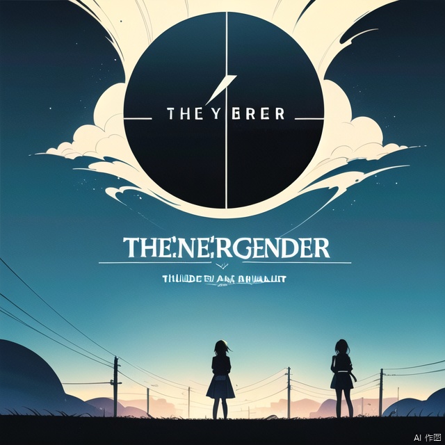 (best quality:1.4), Generate an album cover with the cover text in English, the theme is thunder and lightning, the main color is yellow, and the secondary color is yellow