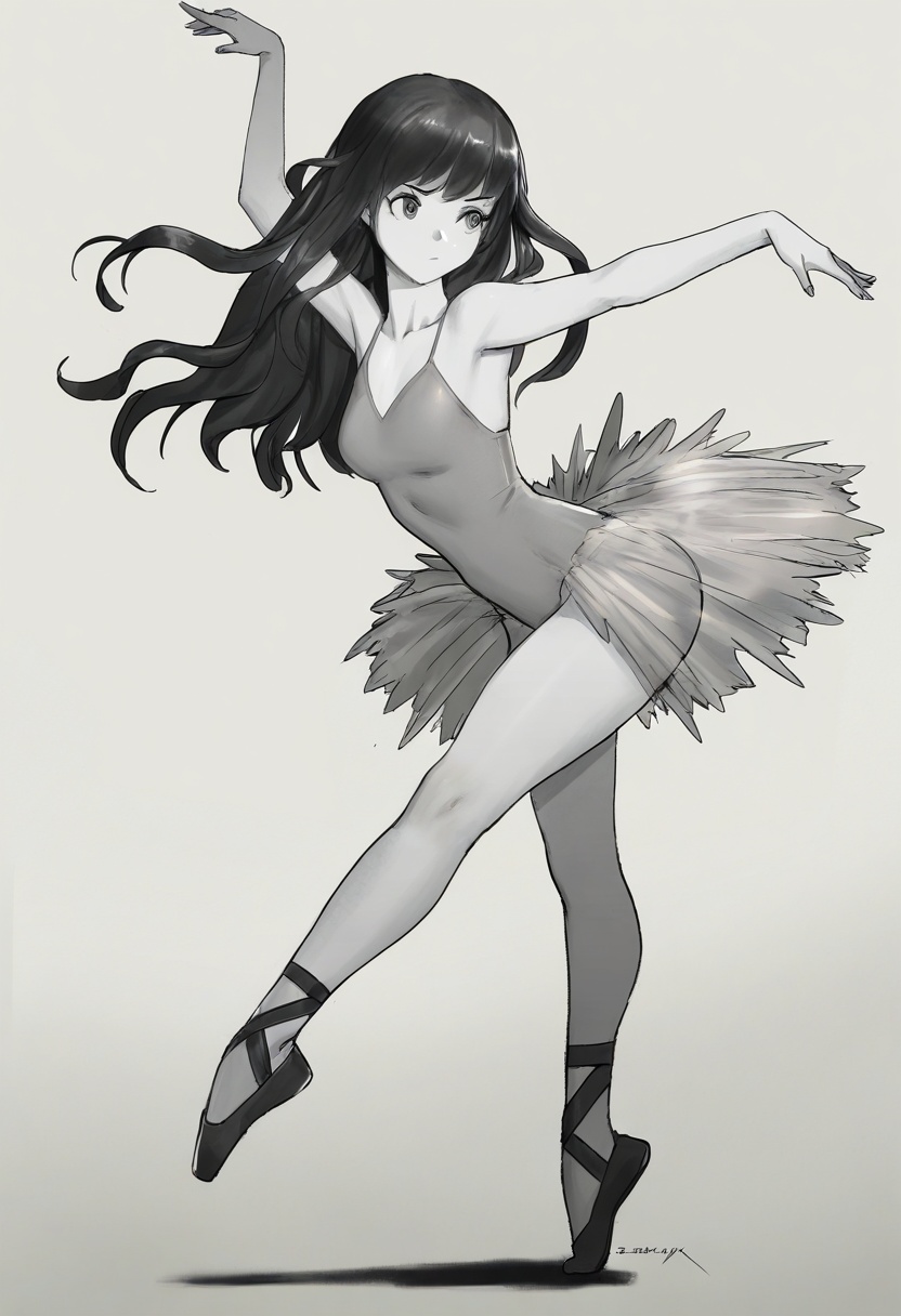 anime_pencil_sketch,  1girl,  solo on Tensor.Art