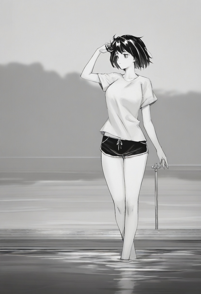 anime_pencil_sketch,  1girl,  solo on Tensor.Art