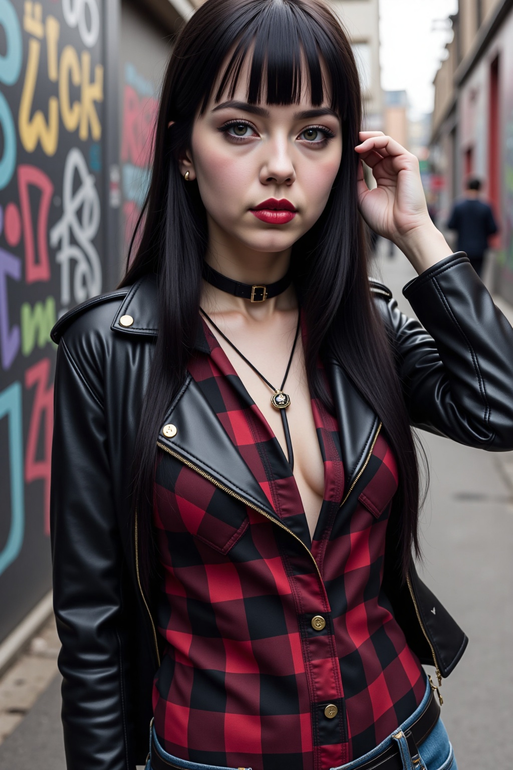 RAW photo,  Goth girl,  Goth girl 1girl realistic on Tensor.Art