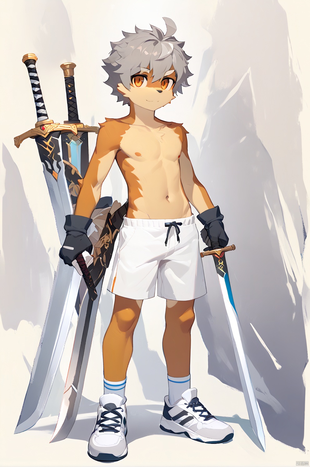 solo,  looking at viewer,  short hair on Tensor.Art