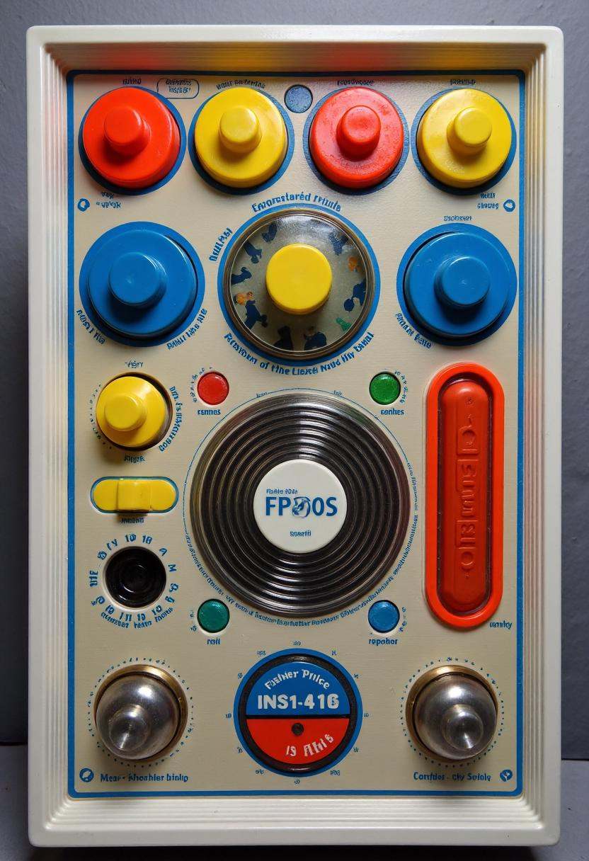 80s fisher price version of a nuclear reactor control panel,  FP80S style,  fisher price 80s style on Tensor.Art