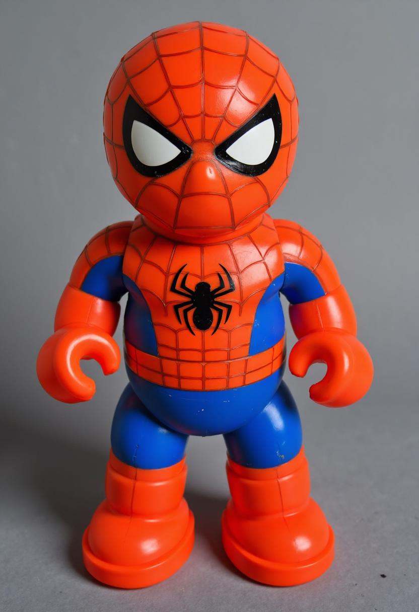 80s fisher price version of spiderman,  medium close up,  FP80S style on Tensor.Art