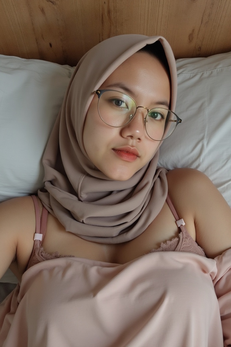 High detail,  A beautiful girl Sleeping in bed,  hijab (show bra) on Tensor.Art