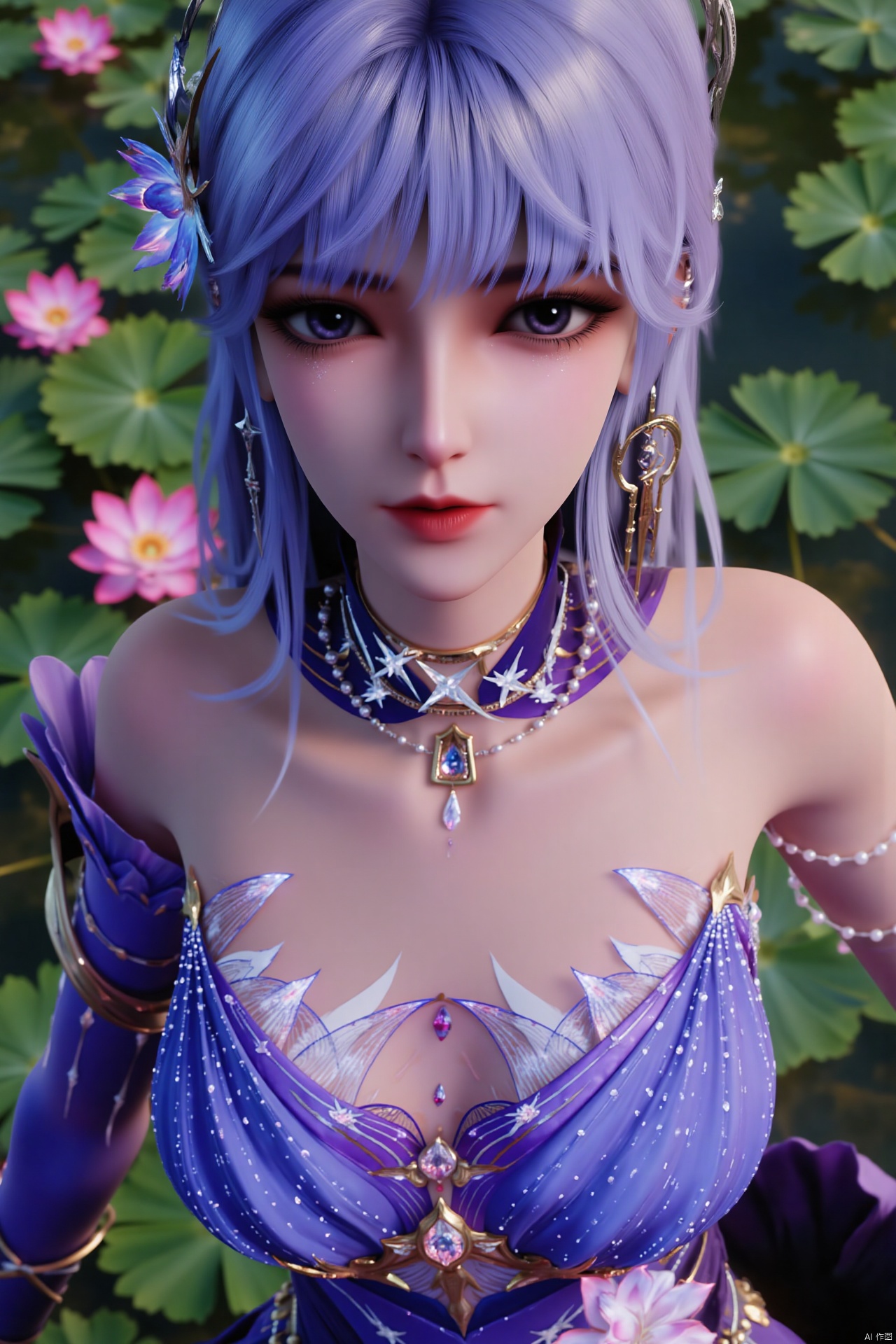 masterpiece,(best quality),official art, (1girl), (solo), ((looking_at_viewer)),(huge breasts:2.69),(full breasts:1.99),Xzhaoliner,(Lotus pond, lotus:1.52)
,Xyunxi,XyunxiX,XshengcaierX,Xzhukeer,Xdacishuwang,Xhehuahanfu