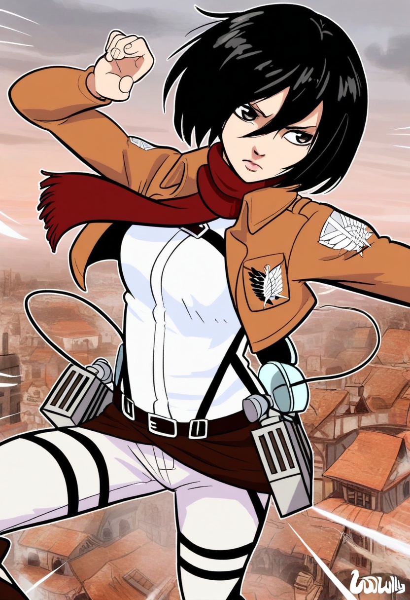 wdw,  1girl,  Mikasa on Tensor.Art