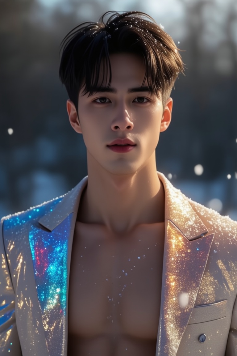 1 male,  handsome,  large pectorals on Tensor.Art