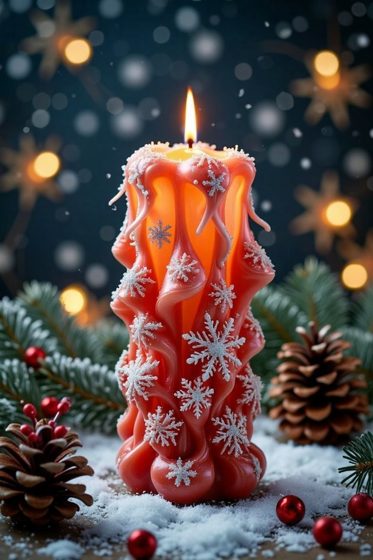 A candle in christmas on Tensor.Art