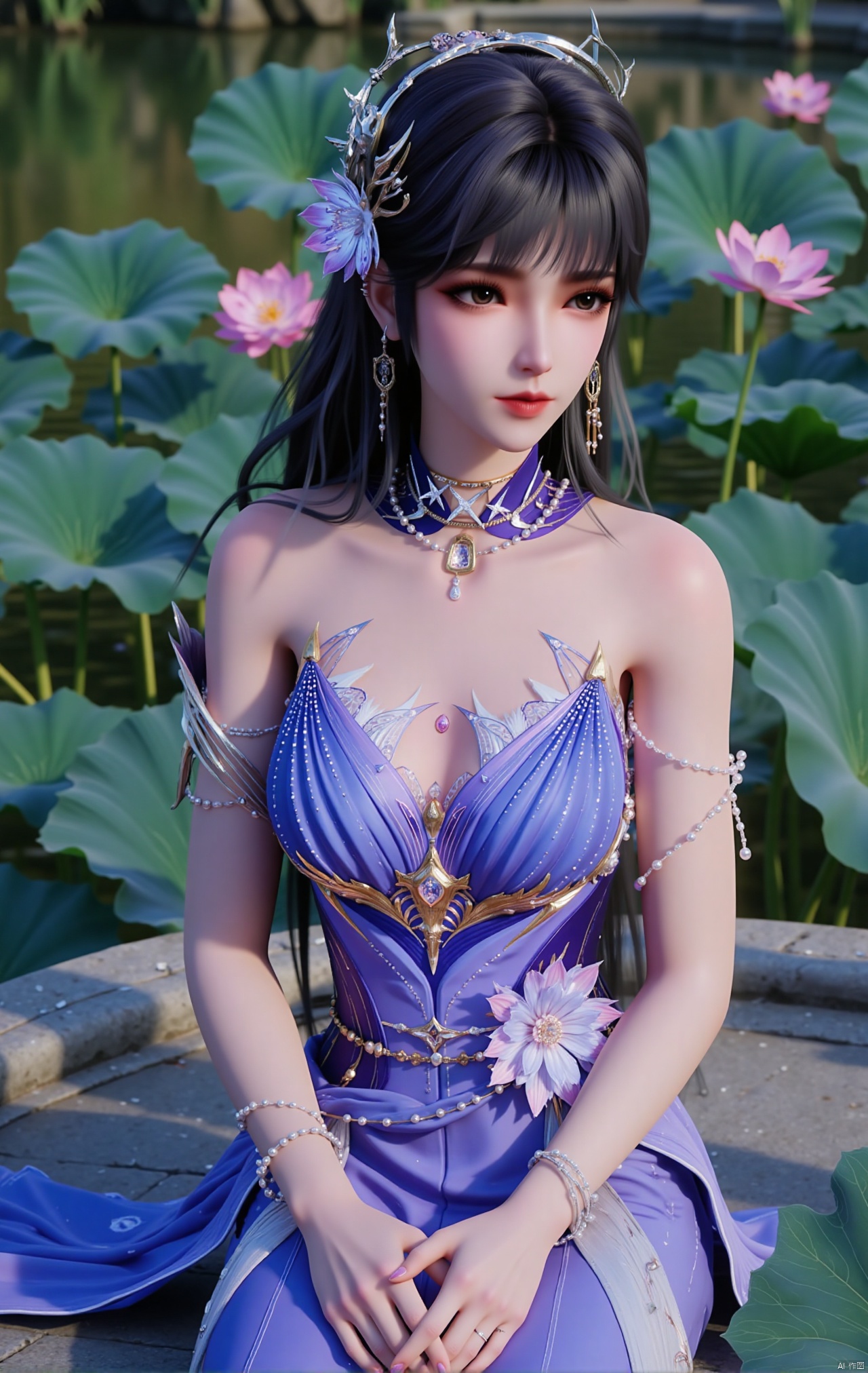 masterpiece,  1girl,  black hair on Tensor.Art