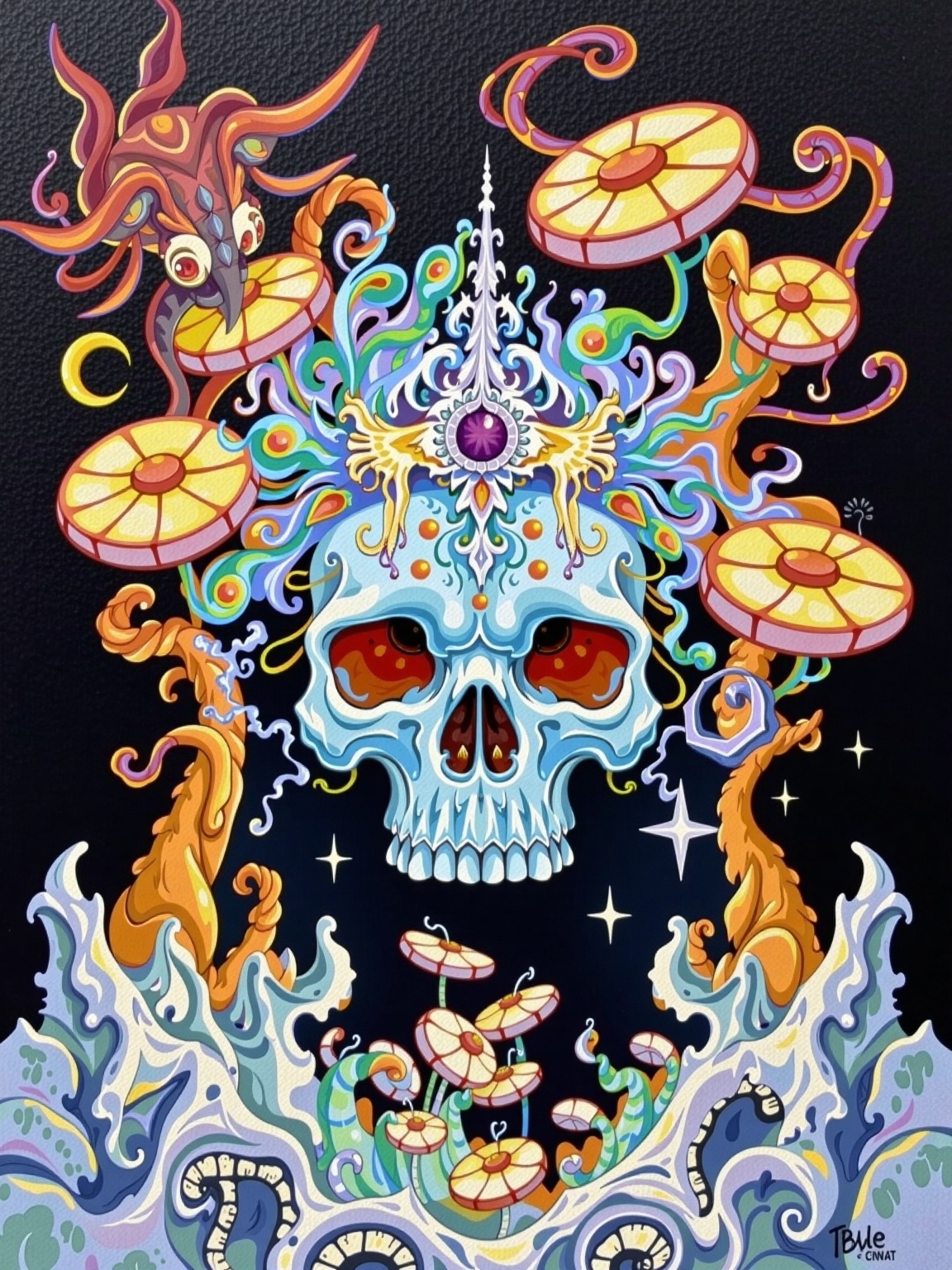 illustration,  psychedelic advertising style art ((Elegant)),  ((Phenomenal)) on Tensor.Art