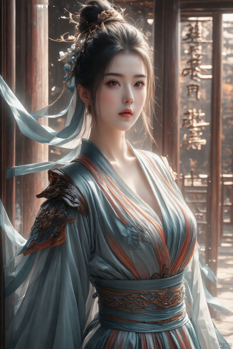 Masterpiece, best quality, ultra-detailed CG, 苏妲己from 封神榜, seductive vixen, mature and alluring, stunning beauty, provocative pose with pouting lips, soft lighting, vertical composition, intricate details, fantasy setting, mystical aura, captivating expression, ancient Chinese armor for women, flowing ribbons, ethereal atmosphere, graceful draping, enchanting allure, ink wash painting style, enhanced grayscale tones, national style elements.