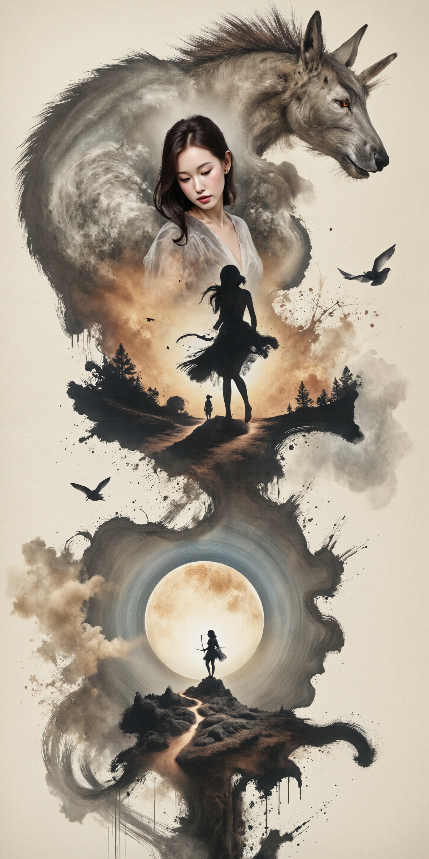 Surreal digital illustration painting in the style of Russ Mills,  Sakimichan,  Artgerm on Tensor.Art