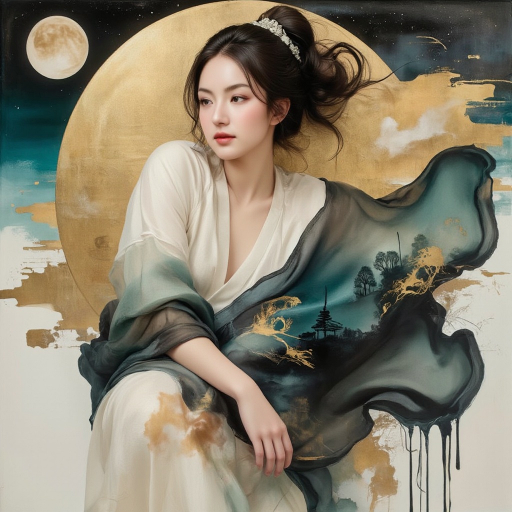 Surreal digital illustration painting in the style of Russ Mills,  Sakimichan,  Artgerm on Tensor.Art