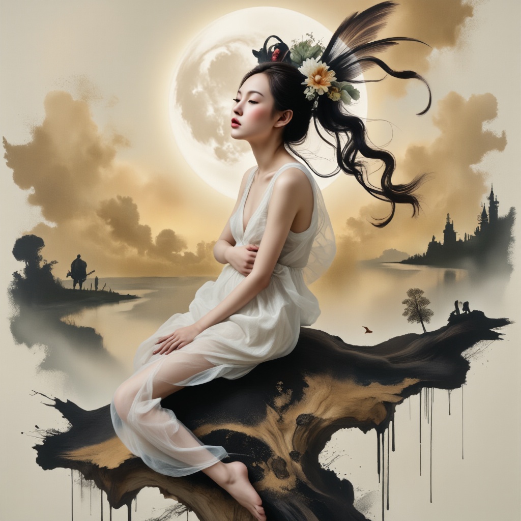 Surreal digital illustration painting in the style of Russ Mills,  Sakimichan,  Artgerm on Tensor.Art