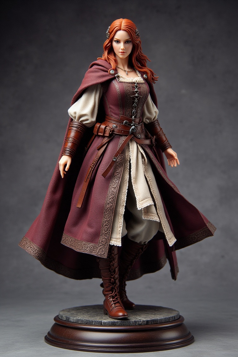 1girl,  a woman in medieval clothes,  long red hair on Tensor.Art
