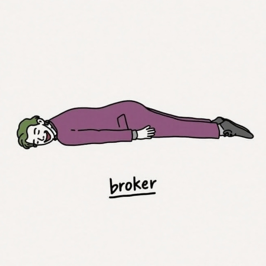 l4zy,  drawing of a joker. the words "broker" written below it. a lazy joker,  in the style of t0k on Tensor.Art