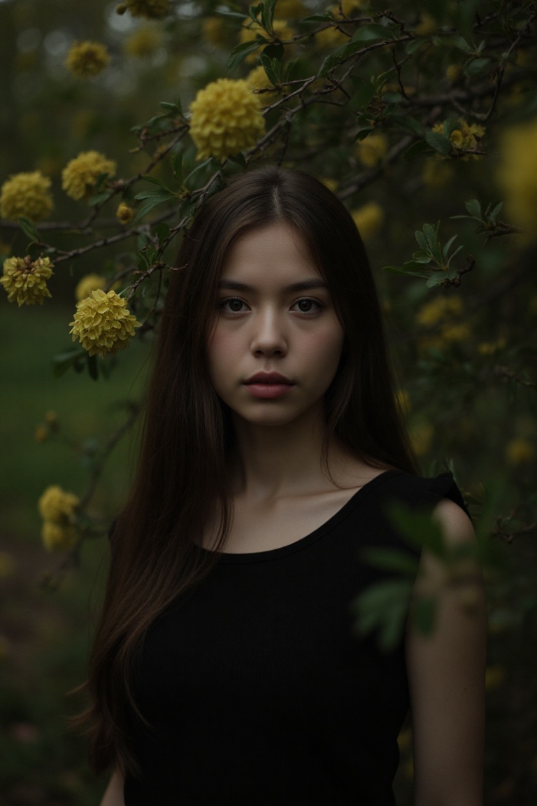 A highly realistic 8k,  HDR photograph captured with a 35mm lens,  featuring an intricate representation of spring embodie...