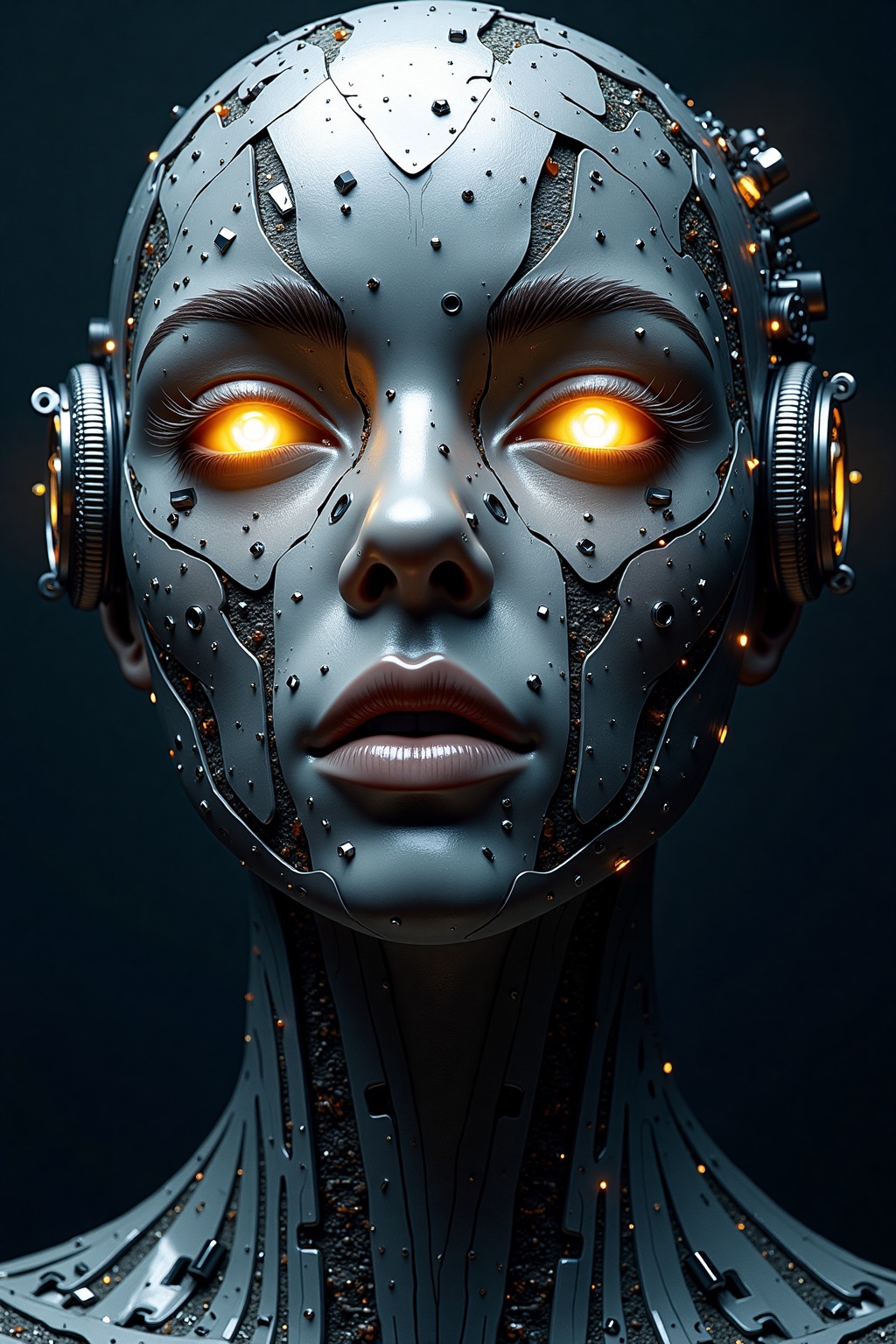 bo-digitalabstract,  a highly detailed,  digital artwork depicting a human face made up of intricate on Tensor.Art