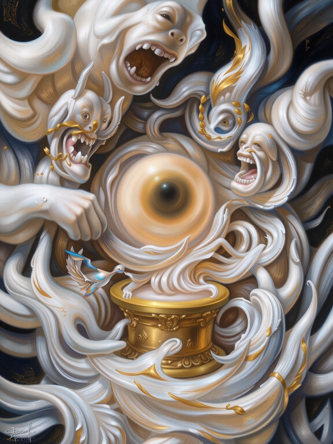awardwinning Lapidary of a Chill Guy, ultra high res, adobe lightroom, award winning, gorgeous, stylized by Marek Okon and dan mumford, baroque, pleasant, burly,  Adrr-shmn, dynamic composition, complimentary colors, luxury, elaborate, highly contrasted, enchanted, sunny, winning,adrr-prdnv