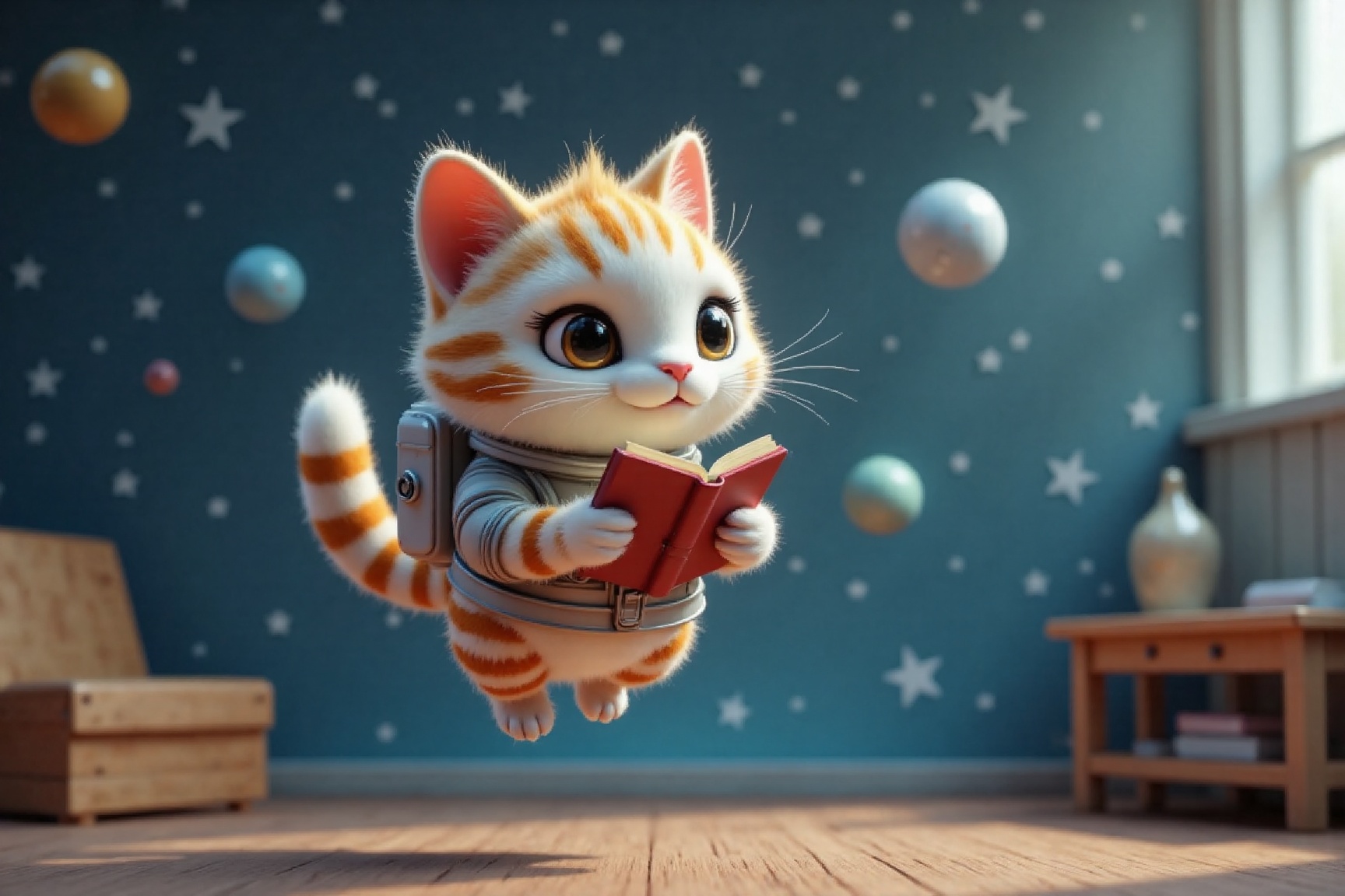 1girl,  cute,  A happy cat with monochrome fur on Tensor.Art