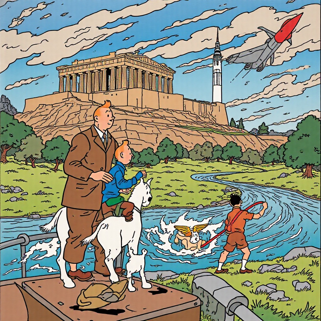 providing a cozy and warm appearance.,  depicting the Parthenon,  reminiscent of classic animated films on Tensor.Art