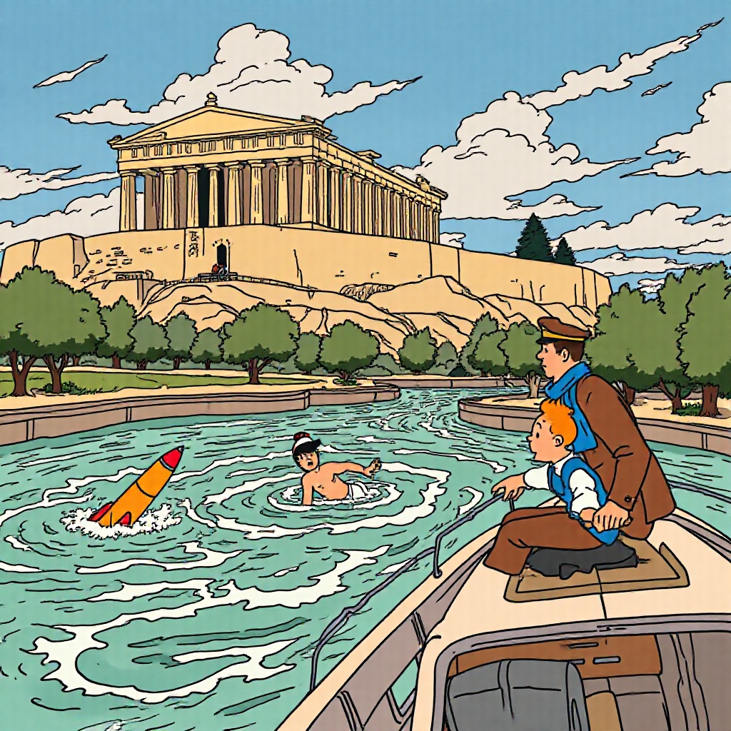 providing a cozy and warm appearance.,  depicting the Parthenon,  reminiscent of classic animated films on Tensor.Art