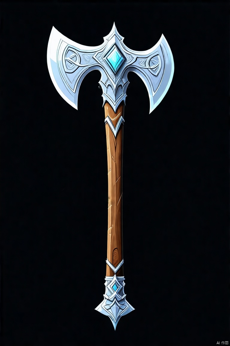 dweapon,axe,Simple background, pure black background, surreal digital art
