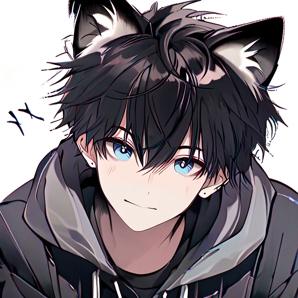 2 boys,  anime cat ear boy on Tensor.Art