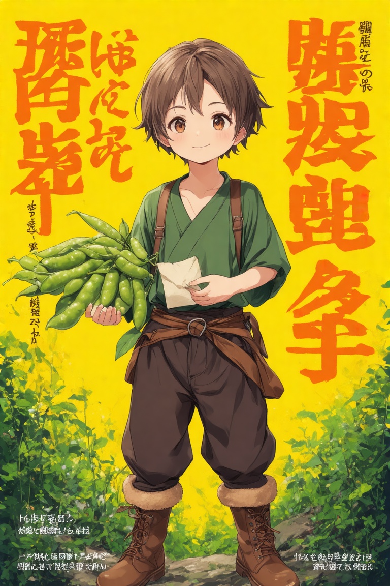 This mangacover kei is depicting a young,  anthropomorphic character with short brown hair and large,  expressive eyes. Th...
