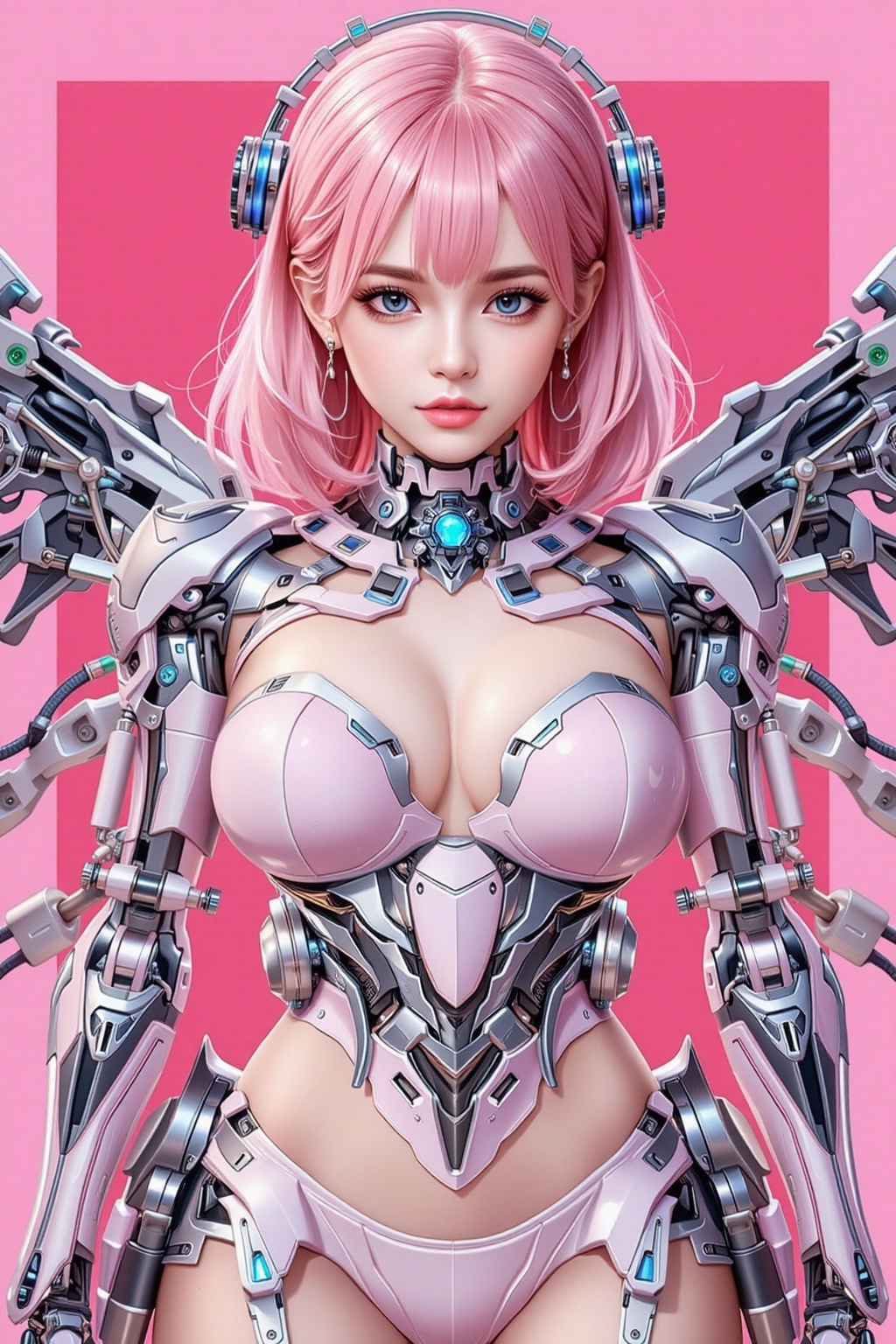 1 girl,  upper body,  pink hair on Tensor.Art