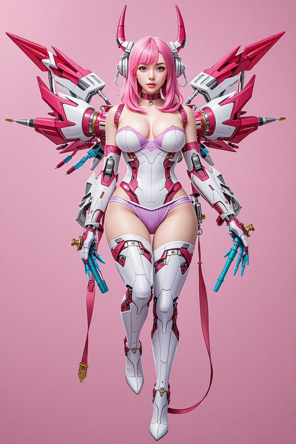 1 girl,  full body,  pink hair on Tensor.Art