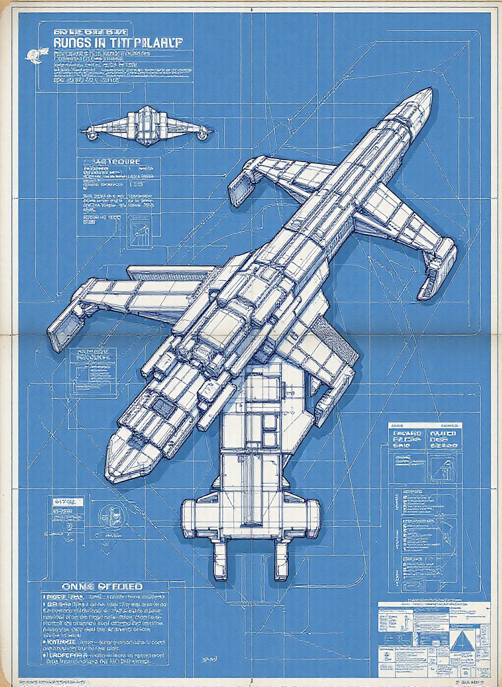 a blueprint of a large,  interstellar cargo ship,  designed for transporting goods across vast distances in space. The shi...