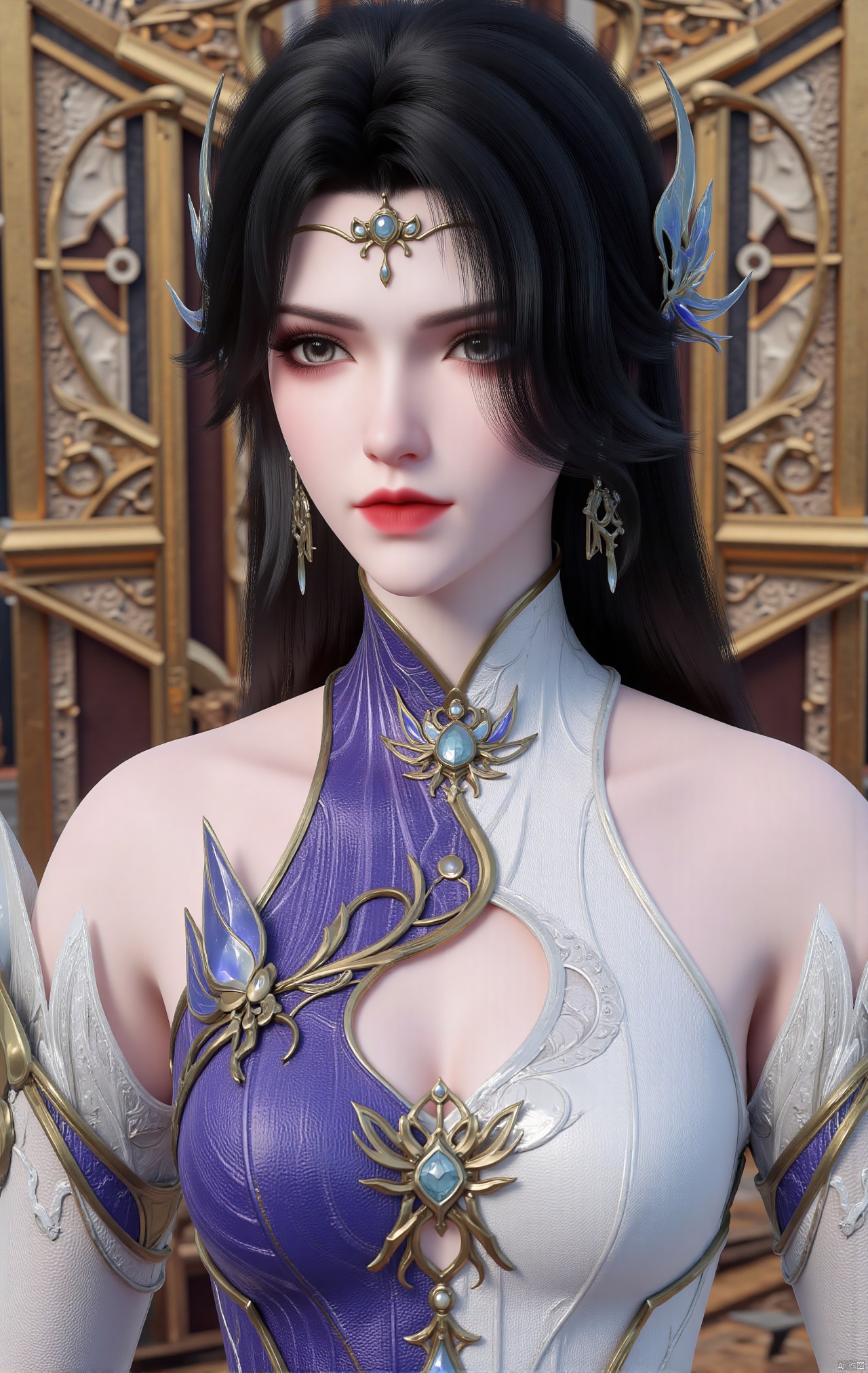  masterpiece,1girl,black hair,(Standing by the lotus pond in the garden:1.3),(hanfu dress:1.3),black eyes,beautiful face,short sleeves,holding flower,looking at viewer,(huge breasts:2.59),(full breasts:1.99),Xxianyi,Xxiyouqin,Xqinghe,Xyanqingcheng,Xhongdie,Xcaoying,Xjiziyue