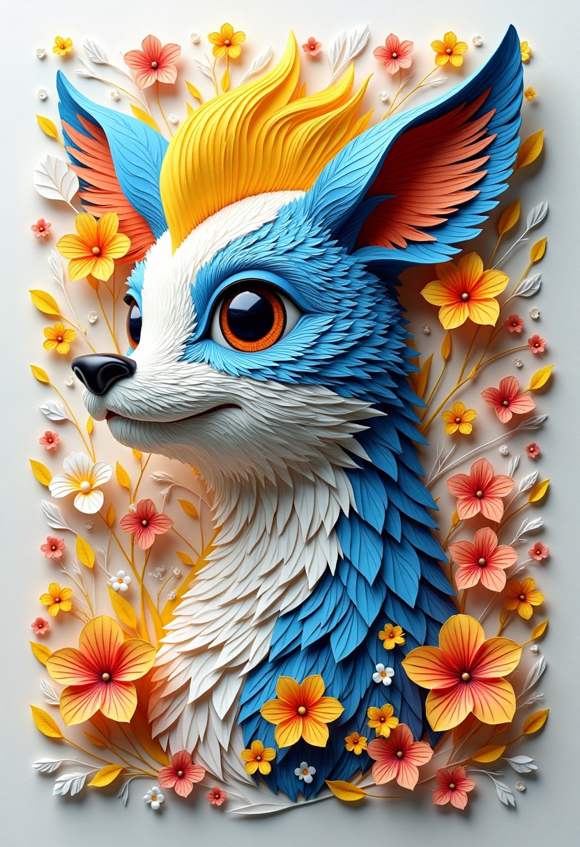 3d rendering,  front view,  beautiful animals on Tensor.Art
