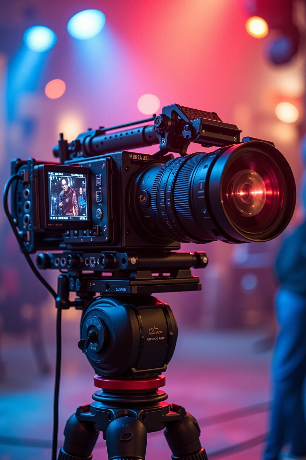 cinematic_affect,  The image captures the essence of modern filmmaking with a state-of-the-art digital camera perched on a...