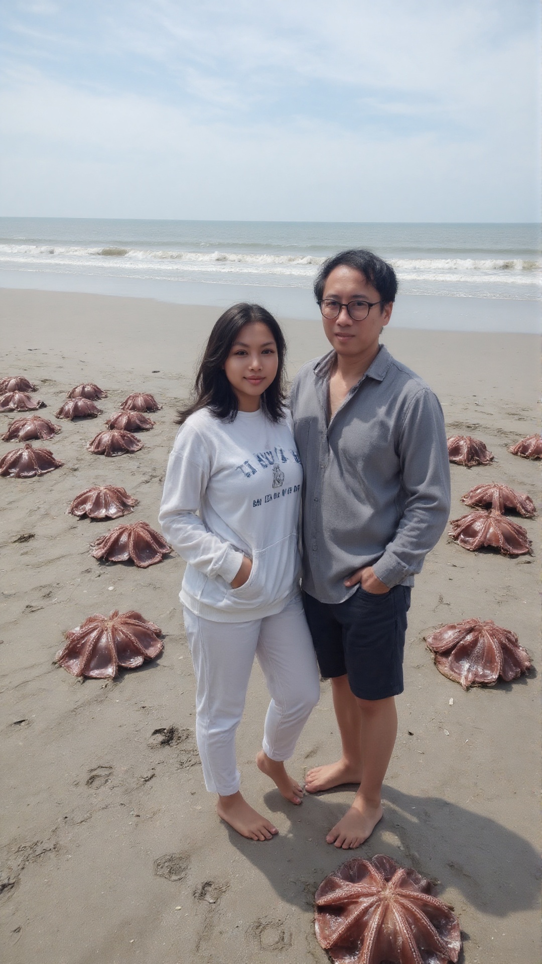 DiniLZc0upl3,  bespectacled handsome young guy and a young lady,  happy couple on Tensor.Art